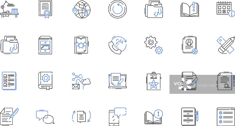 在线远程教育系列图标图片素材