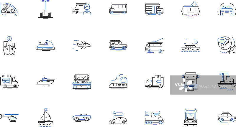 绘画用品线性图标图片素材