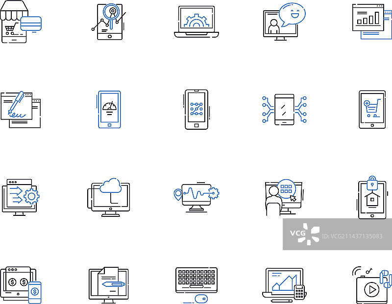 鲁布·戈德堡机械系列线性图标图片素材