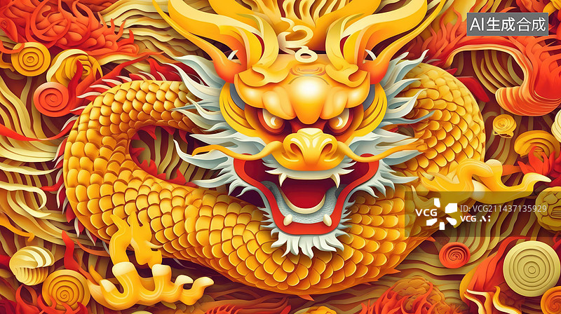 【AI数字艺术】龙年春节素材，2024年龙年春节海报素材图片素材