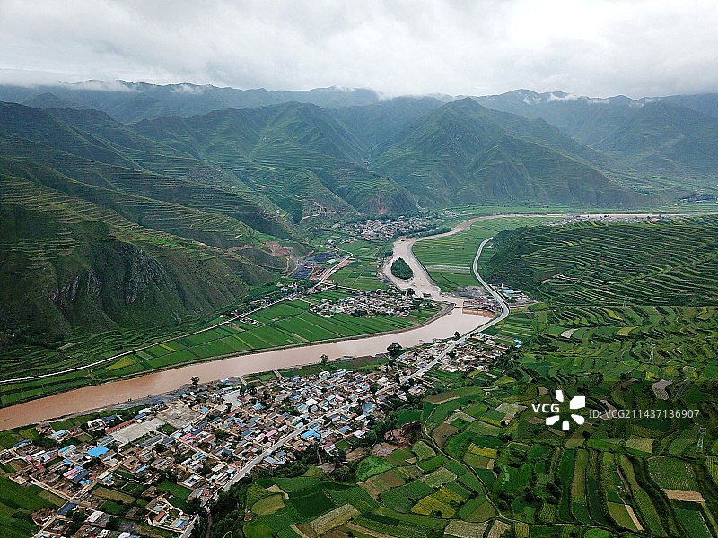 甘肃甘南卓尼县洮河图片素材