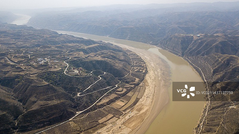 陕西榆林清涧县太极湾图片素材