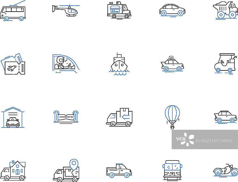相机摄影工具线性图标合集图片素材