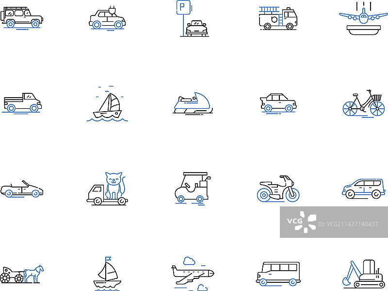 运输线路图标合集图片素材