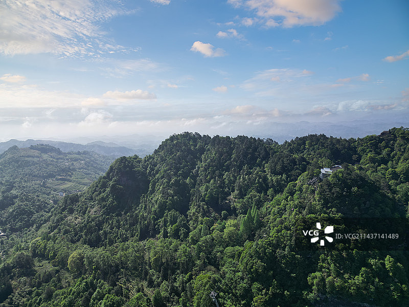 无人机航拍齐云山风光图片素材