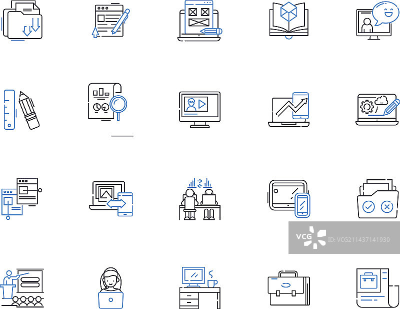 介绍线形图标合集概述图片素材
