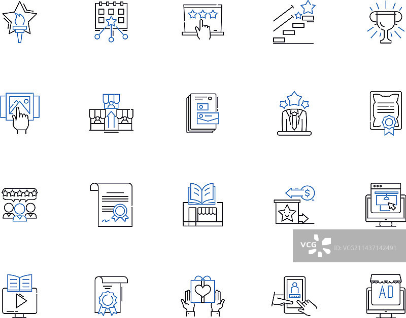标牌线条图标广告合集图片素材