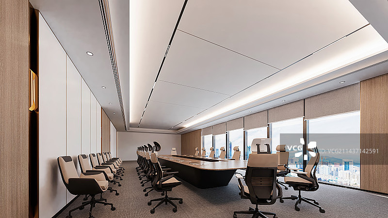 写字楼内部现代办公室会议室图片素材