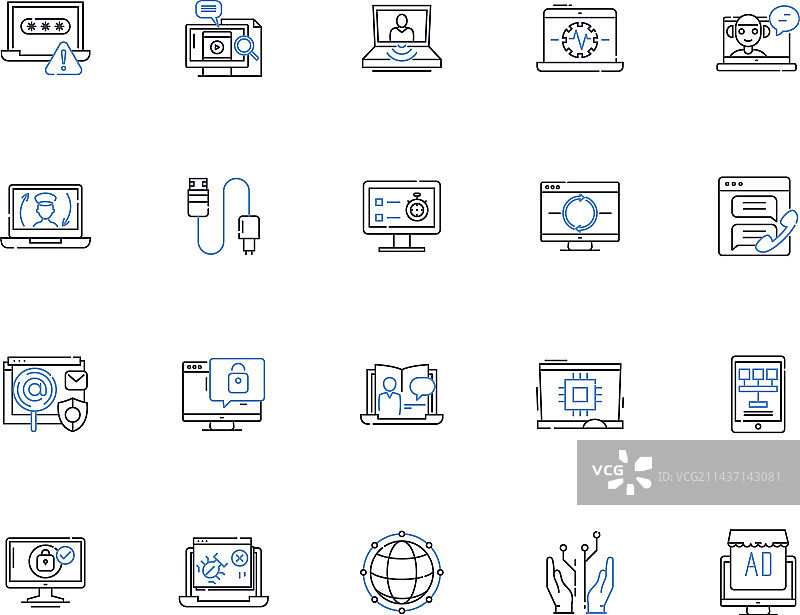 界面线条图标导航合集图片素材