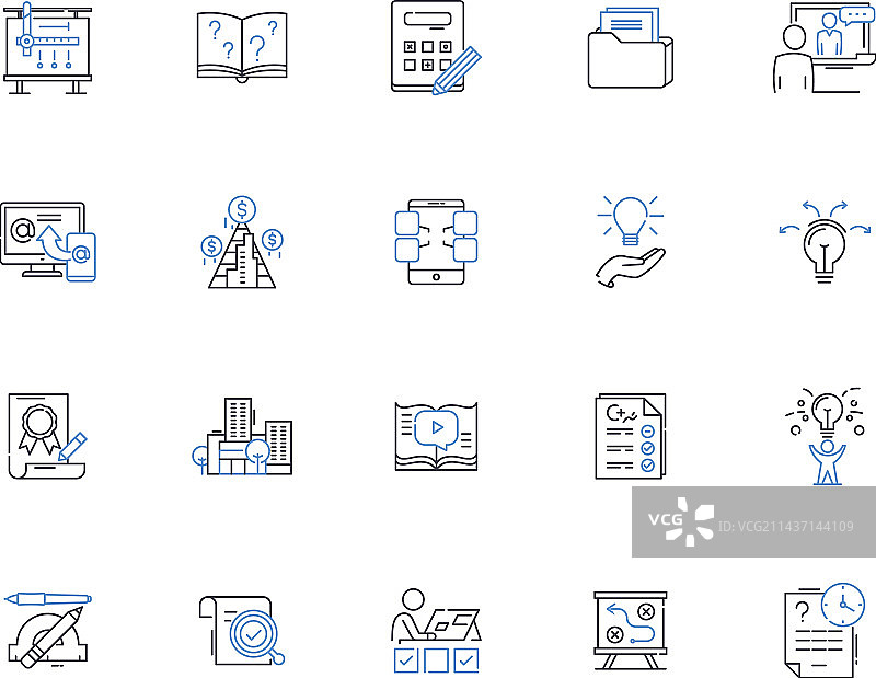 舒适度线性图标合集图片素材