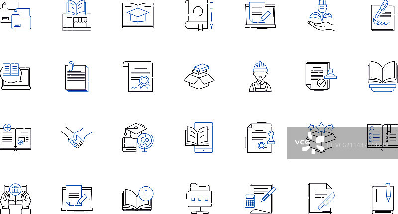 热门电影线性图标合集图片素材