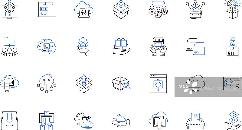 手持线条图标合集图片素材
