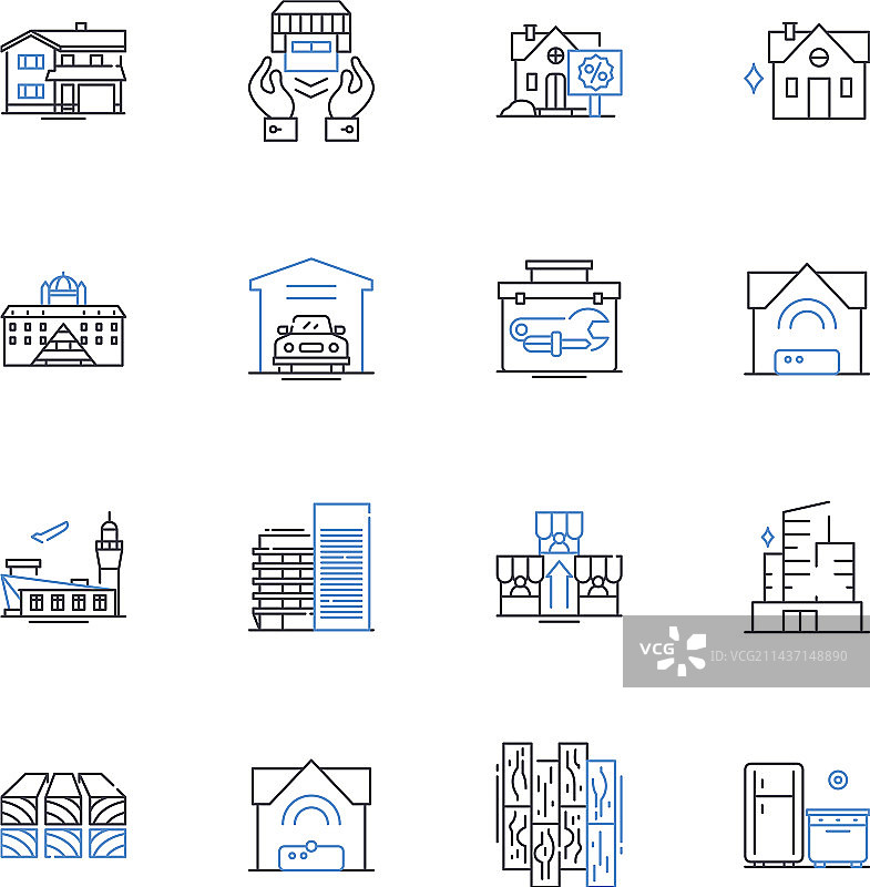 BB服务线性图标，温馨迷人图片素材