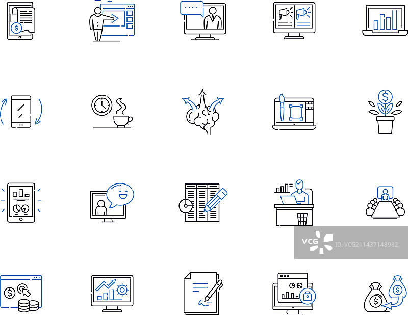 原创概念线性图标合集图片素材