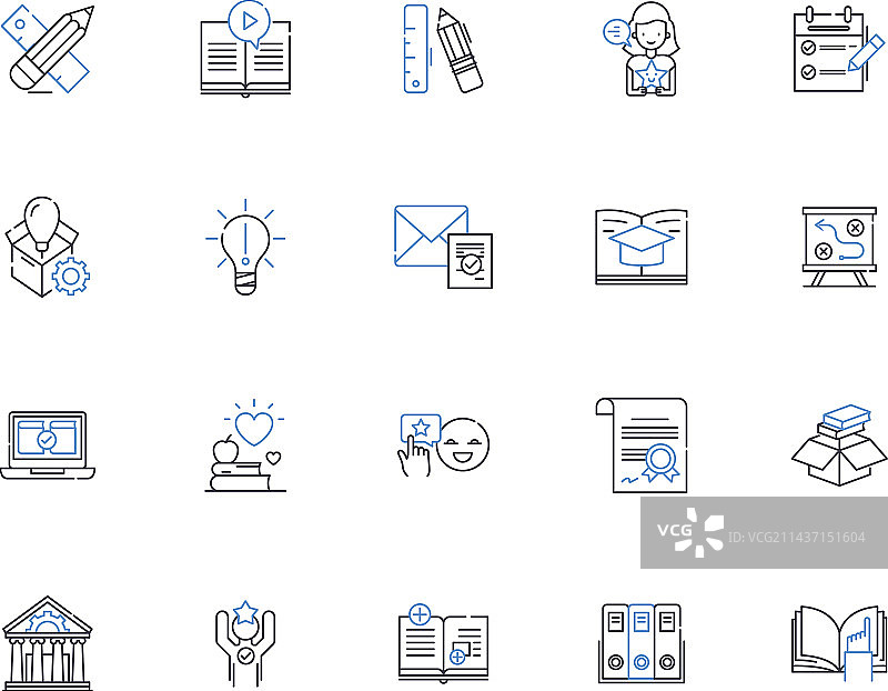 理解进化线条图标合集图片素材