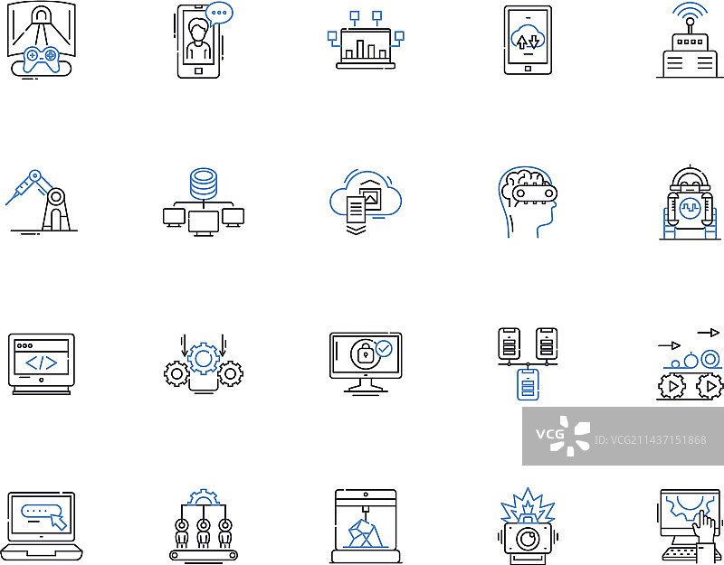 变换元素线性图标合集图片素材