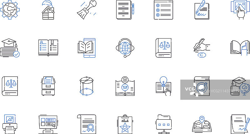 智慧线性图标合集图片素材