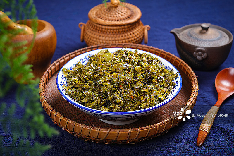 农家特产腌菜雪菜图片素材