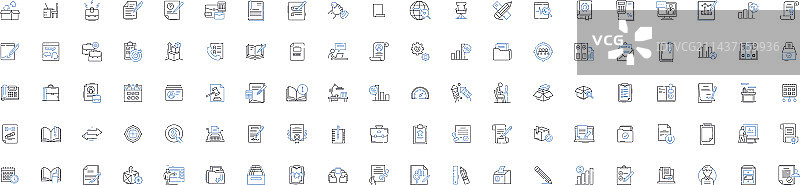 市政厅线性图标合集图片素材