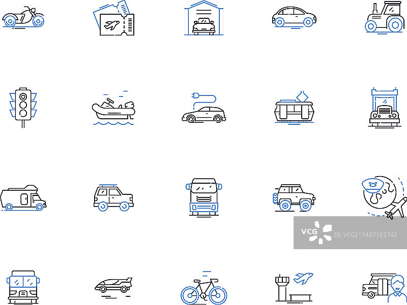 货运线路图标集货物运输图片素材