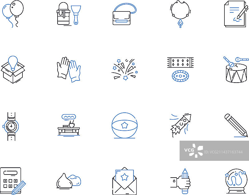 时尚配饰线性图标系列：围巾图片素材