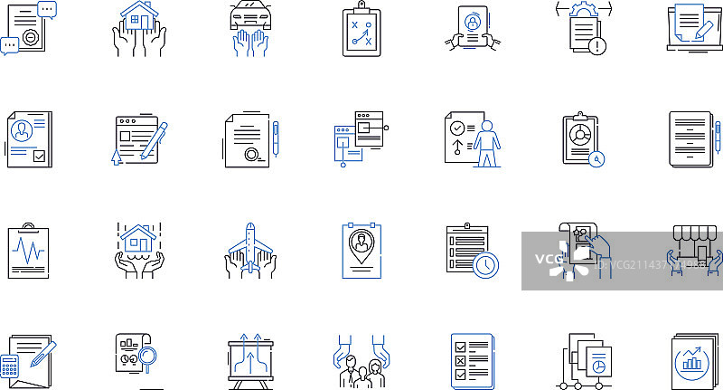 保修系列线性图标图片素材