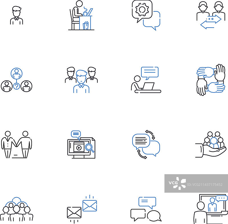 粉丝系列线性图标图片素材