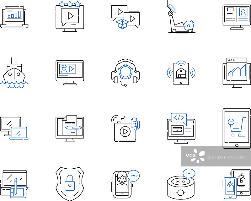 电路线路图标组件合集图片素材