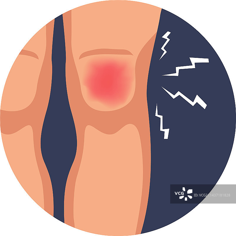 膝盖受伤图标图片素材