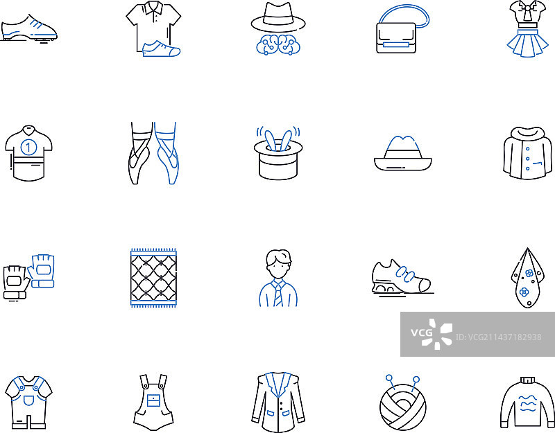 时尚收纳衣柜线性图标图片素材