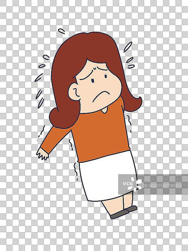 元素：紧张的女性图片素材