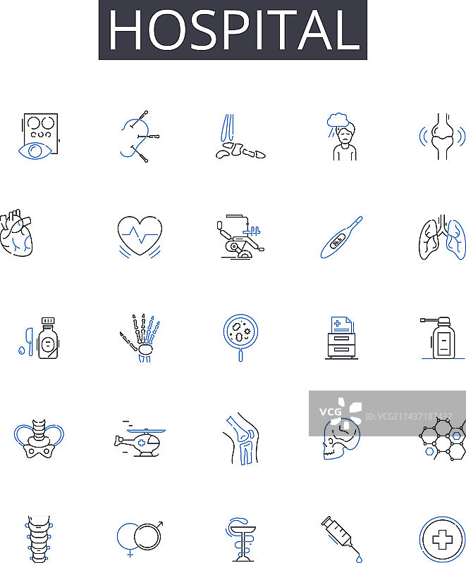 医院线性图标合集图片素材