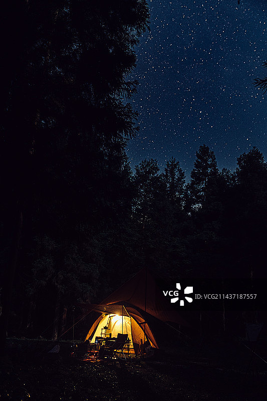 星空下的帐篷图片素材