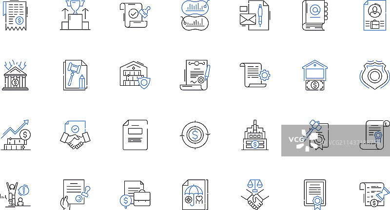 专业知识线条图标精通合集图片素材