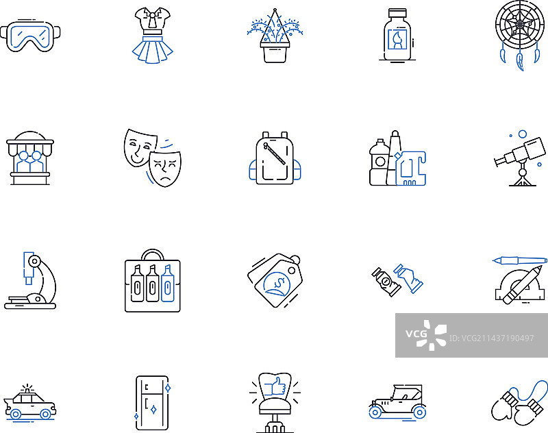 制造业线性图标合集图片素材