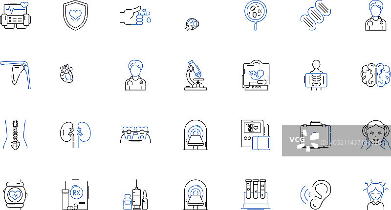 旅行和旅游线条图标合集图片素材