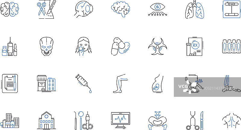 关爱中心线图标合集图片素材