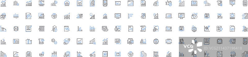 数字线条图标合集：零和一图片素材