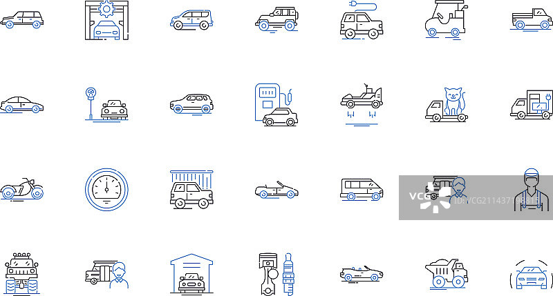 巴士和公共交通线路图标合集图片素材