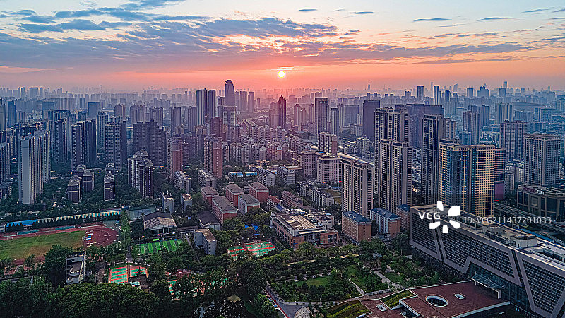 洪山区夕阳图片素材