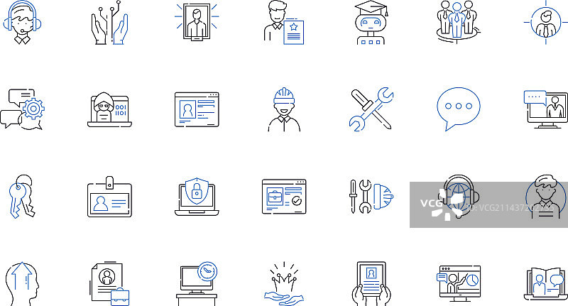 领导力系列线条图标图片素材