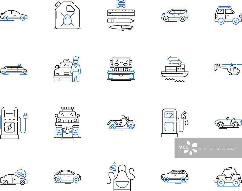 物流货运线路图标合集图片素材