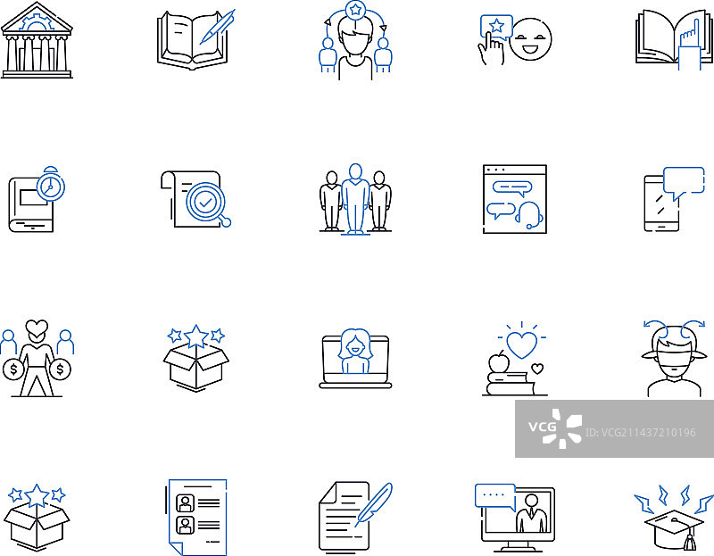 精密提炼工艺线性图标合集图片素材