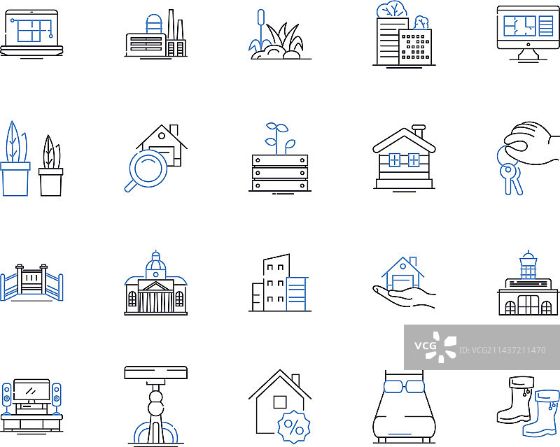 产品设计线性图标美学合集图片素材