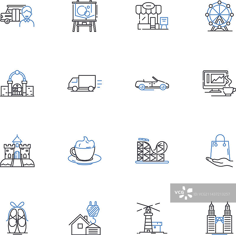 社区共享线性图标合集图片素材