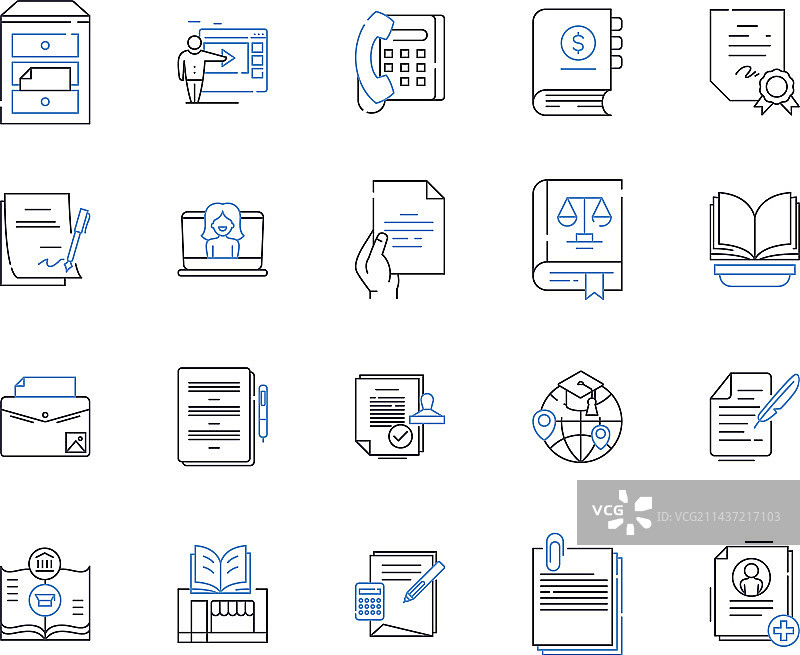 品牌意识线性图标集合识别图片素材