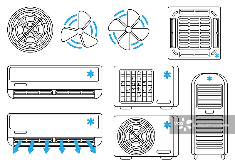 空调图标或图像图片素材