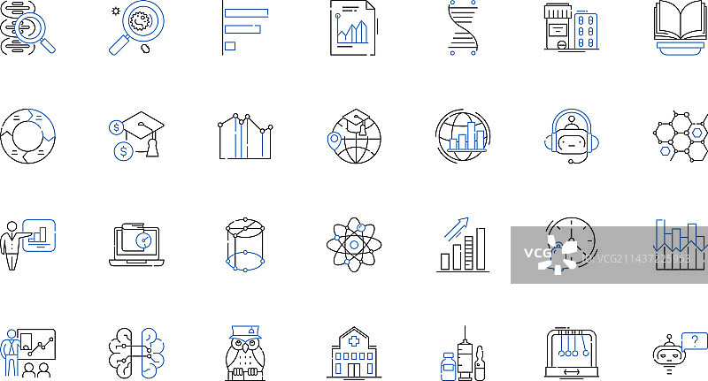 遗传学线性图标集染色体图片素材