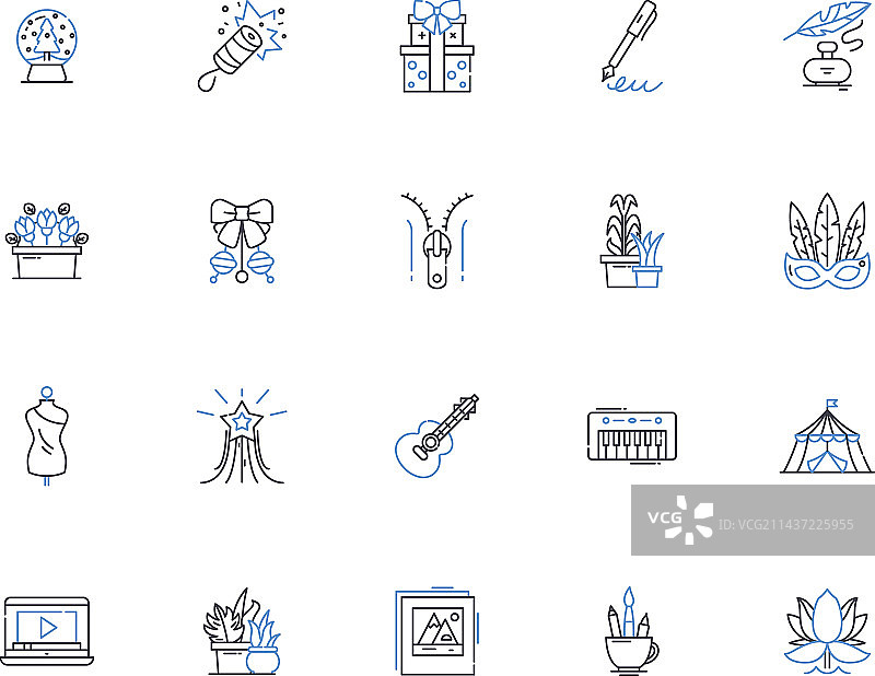 创新发明线性图标集合图片素材