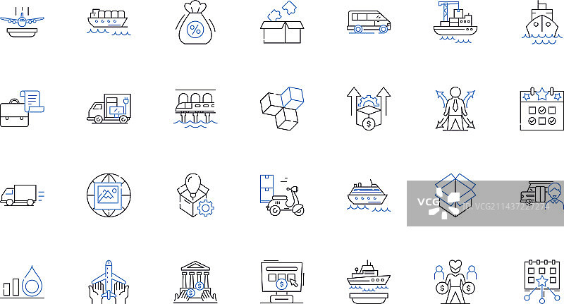 宗教赦免线性图标合集图片素材